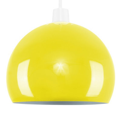 Valuelights Modern Gloss Yellow Arco Style Dome Ceiling Light Shade (D)20Cm - image 1