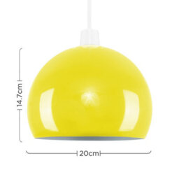 Valuelights Modern Gloss Yellow Arco Style Dome Ceiling Light Shade (D)20Cm - thumbnail 8