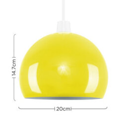 Valuelights Modern Gloss Yellow Arco Style Dome Ceiling Light Shade (D)20Cm - thumbnail 6