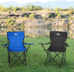 Vivo Pair Of Camping Chair Lightweight Folding Portable - Blue - thumbnail 2