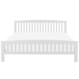 Beliani Bed Pine Wood Castres 180 X 200 Cm (Eu Super King) White - thumbnail 5