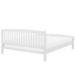 Beliani Bed Pine Wood Castres 180 X 200 Cm (Eu Super King) White - thumbnail 4