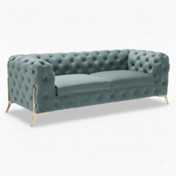 Stratus Interiors Modern Italian Chesterfield Sofa Plush Velvet 3 Seater 195W - thumbnail 1