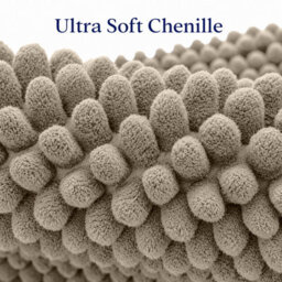 Aspire Homeware Quick Dry Chenille Bathmat Soft Water Absorbent Shower Mat Non-Slip Floor Mat, Khaki (L)80Cm X (W)50Cm - thumbnail 4
