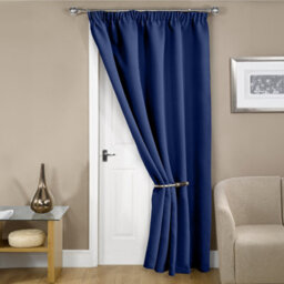 Emma Barclay Cali Blackout Thermal Pencil Pleat Door Curtain, Navy Blue - 46 X 84 Inch Single Panel - thumbnail 5