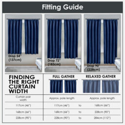 Emma Barclay Cali Blackout Thermal Pencil Pleat Door Curtain, Navy Blue - 46 X 84 Inch Single Panel - thumbnail 9