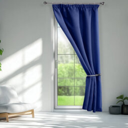 Emma Barclay Cali Blackout Thermal Pencil Pleat Door Curtain, Navy Blue - 46 X 84 Inch Single Panel - thumbnail 7