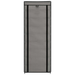 Berkfield Shoe Cabinet With Cover Grey 57X29X162 Cm Fabric - thumbnail 4