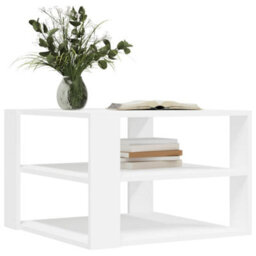 Vidaxl Coffee Table White 59.5X59.5X40 Cm Engineered Wood - thumbnail 3
