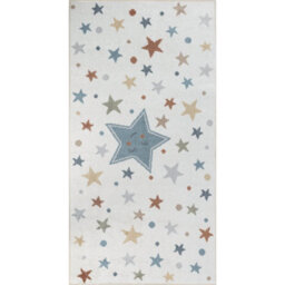 Livabliss Lillian-Kids Beige Blue Orange Green Washable Rug For Children's Rooms 80 X 150 Cm Easy Care, Non Shedding - thumbnail 1