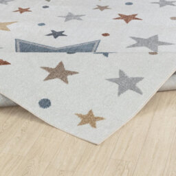 Livabliss Lillian-Kids Beige Blue Orange Green Washable Rug For Children's Rooms 80 X 150 Cm Easy Care, Non Shedding - thumbnail 4