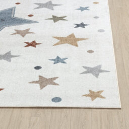 Livabliss Lillian-Kids Beige Blue Orange Green Washable Rug For Children's Rooms 80 X 150 Cm Easy Care, Non Shedding - thumbnail 5