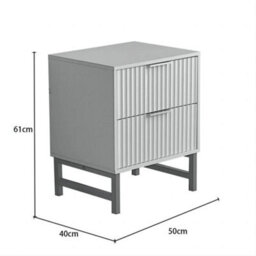 Kosy Koala Modern White Bedside Table With 2 Drawers And Gold Metal Legs, Elegant Storage Solution For Bedroom - thumbnail 3