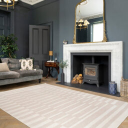 Loomed Soft Washable Machine Washable Cream Modern Area Rug With Low Pile - 240 X 60Cm