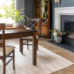 Loomed Soft Washable Machine Washable Cream Modern Area Rug With Low Pile - 240 X 60Cm - thumbnail 5