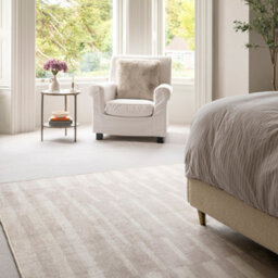 Loomed Soft Washable Machine Washable Cream Modern Area Rug With Low Pile - 240 X 60Cm - thumbnail 3