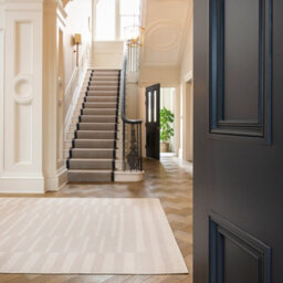 Loomed Soft Washable Machine Washable Cream Modern Area Rug With Low Pile - 240 X 60Cm - thumbnail 6