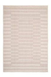 Loomed Soft Washable Machine Washable Cream Modern Area Rug With Low Pile - 240 X 60Cm - thumbnail 9