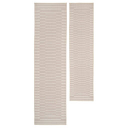 Loomed Soft Washable Machine Washable Cream Modern Area Rug With Low Pile - 240 X 60Cm - thumbnail 8