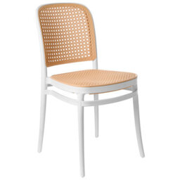 Beliani Set Of 4 Garden Chairs Plose White/ Beige - thumbnail 4