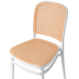 Beliani Set Of 4 Garden Chairs Plose White/ Beige - thumbnail 8
