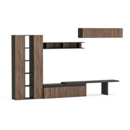 Decorotika Ghent Moduler Modern Tv Unit Wall Mount Customizable Layout Black Alina - thumbnail 4