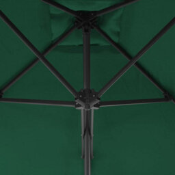 Berkfield Outdoor Parasol With Steel Pole 300 Cm Green - thumbnail 5