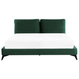Beliani Bed Velvet Melle 180 X 200 Cm (Eu Super King) Emerald Green - thumbnail 4