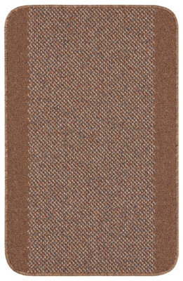 Brown Modern Plain Stain-Resistant Mat For Living Room, Utility Room, Dining Room, Bathroom & Kitchen -67Cm X 200Cm (Runner) - image 1