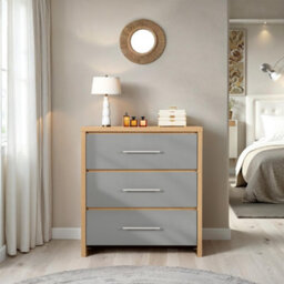 Seconique Seville Bedroom Set In Oak And Grey Sheen Finish - thumbnail 5