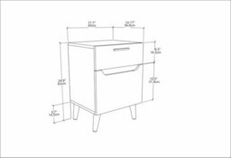 Decorotika Losso Nightstand Bedside Table - thumbnail 3