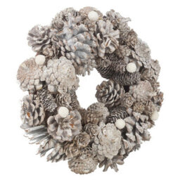 Urbn-Living Urbnliving 34Cm Festive Christmas Wreaths Natural Decorative Pine Cone Door Flower Ornaments - thumbnail 2