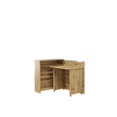 Arte Work Concept Slim Oak Artisan Convertible Hidden Desk 90Cm - Right - image 1