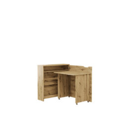 Arte Work Concept Slim Oak Artisan Convertible Hidden Desk 90Cm - Right - thumbnail 1
