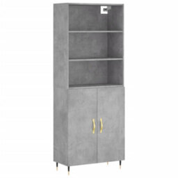 Berkfield Highboard Concrete Grey 69.5X34X180 Cm Engineered Wood - thumbnail 2