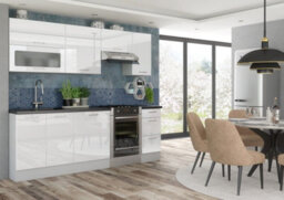 Impact Furniture Kitchen Cabinet Wall Cupboard White Gloss 600mm Unit Modern Storage Flat Pack Ella - thumbnail 7