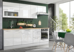 Impact Furniture Kitchen Cabinet Wall Cupboard White Gloss 600mm Unit Modern Storage Flat Pack Ella - thumbnail 6