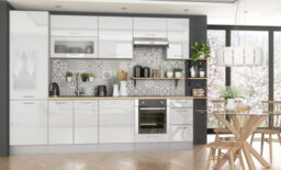 Impact Furniture Kitchen Cabinet Wall Cupboard White Gloss 600mm Unit Modern Storage Flat Pack Ella - thumbnail 8