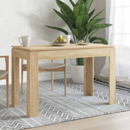 Berkfield Durable Dining Table Sonoma Oak 120X60X76 Cm Engineered Wood - thumbnail 2