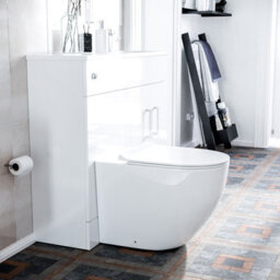 Nes Home James 1000mm Freestanding White Slimline Vanity Basin & Wc Unit & Btw Toilet - thumbnail 3