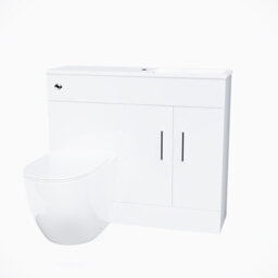 Nes Home James 1000mm Freestanding White Slimline Vanity Basin & Wc Unit & Btw Toilet - thumbnail 6
