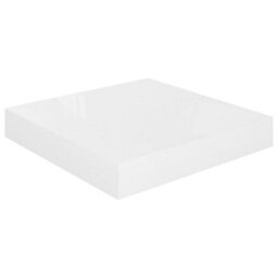Berkfield Floating Wall Shelf High Gloss White 23X23.5X3.8 Cm Mdf - thumbnail 2