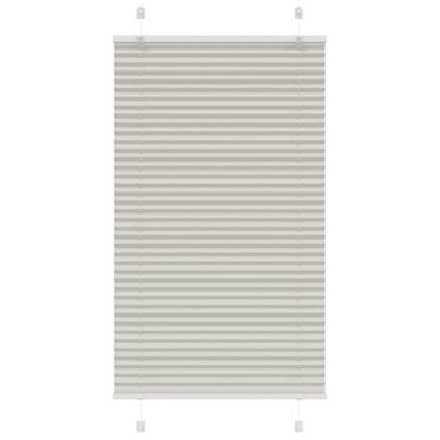 Berkfield Pleated Blind Light Grey 70X100 Cm Fabric Width 69.4 Cm Polyester - image 1