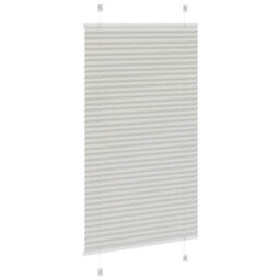 Berkfield Pleated Blind Light Grey 70X100 Cm Fabric Width 69.4 Cm Polyester - thumbnail 4