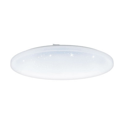 Elegant Wall Flush Ceiling Light With Crystal Effect - 49.5W Led Bulb, White Shade - image 1