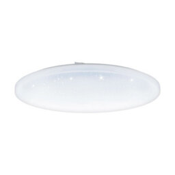 Elegant Wall Flush Ceiling Light With Crystal Effect - 49.5W Led Bulb, White Shade