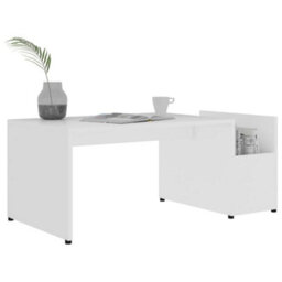 Walplus Coffee Table White 90X45X35 Cm Engineered Wood - thumbnail 3