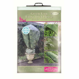 Haxnicks Green Fern Fleece Blanket 1.8M X 10M Extra-Thick 35Gsm Plant Winter Protection Frost Cover Reusable