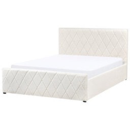 Beliani Ottoman Bed Boucle Rochefort 140 X 200 Cm (Eu Double) Off-White - thumbnail 6
