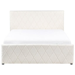 Beliani Ottoman Bed Boucle Rochefort 140 X 200 Cm (Eu Double) Off-White - thumbnail 7